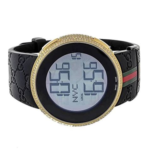 gucci digital white diamond watch|cheap diamond Gucci watches.